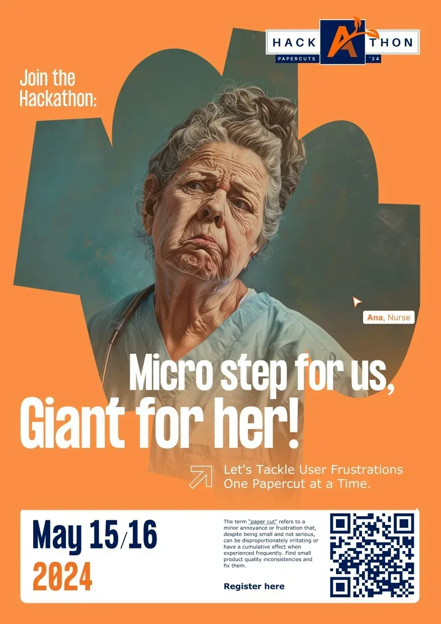 Papercuts Hackathon poster, Ana version