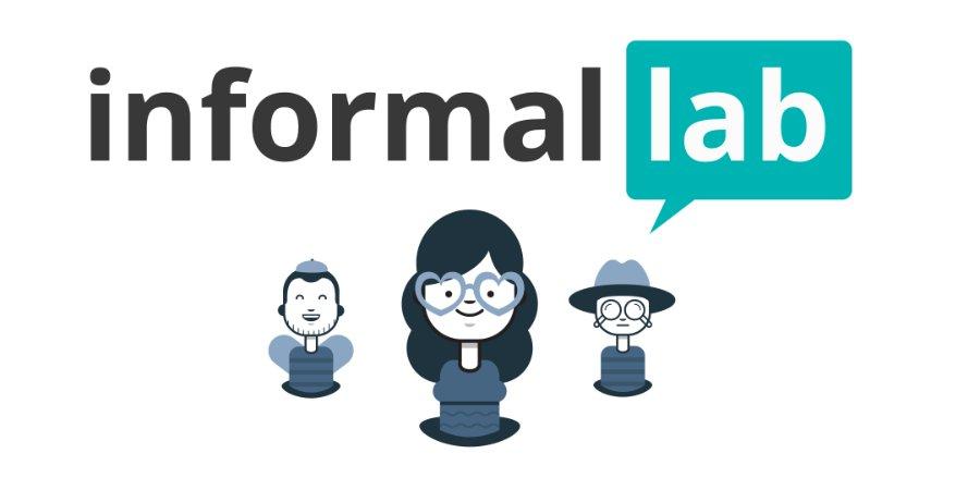The InformalLab logo and mascot characters