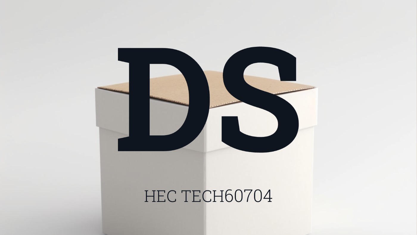 A design systems course package, labelled DS, HEC TECH60704